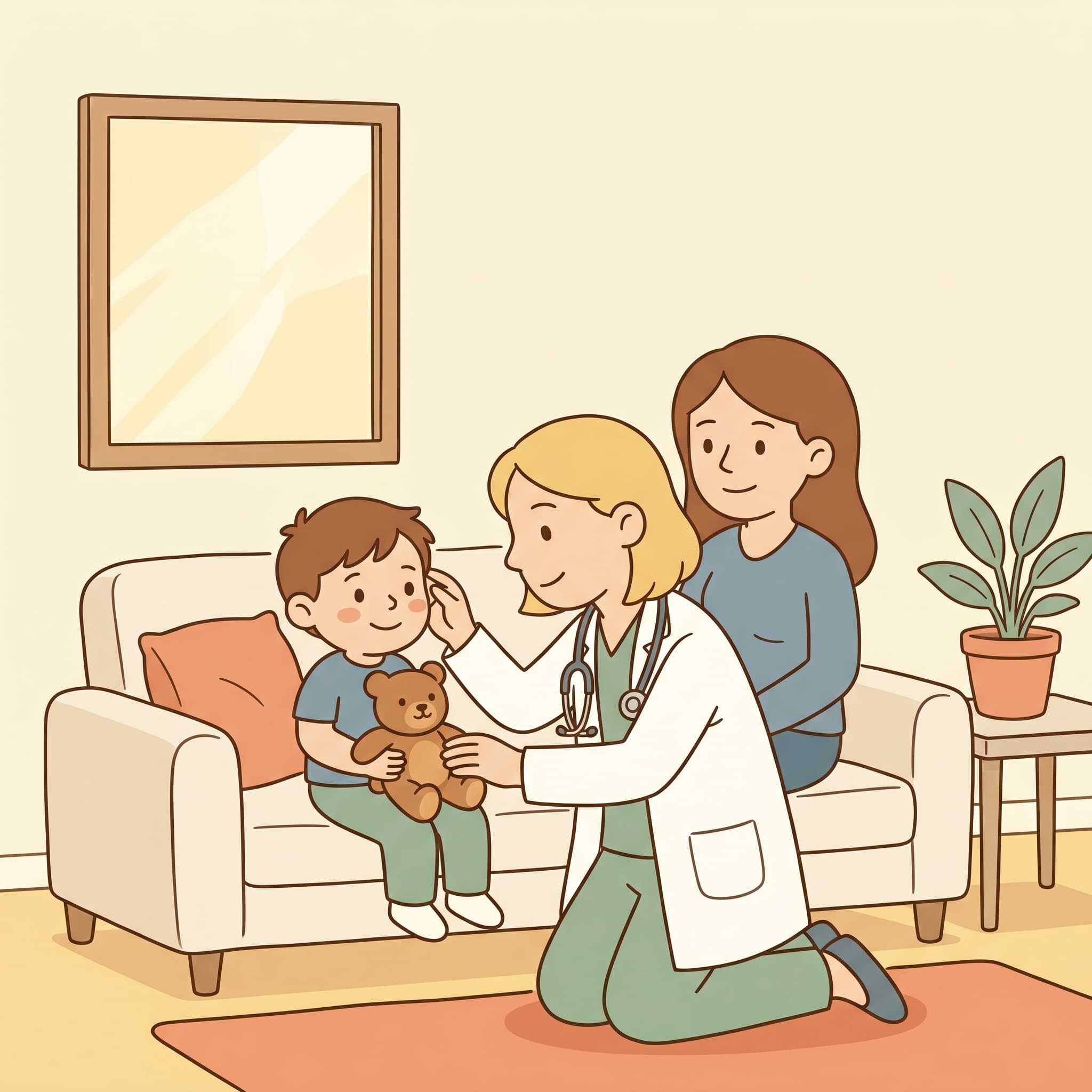 Tectonic Health clinician treating a patient at home